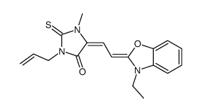 3-allyl-5-[(3-ethyl-3H-benzoxazol-2-ylidene)ethylidene]-1-methyl-2-thioxoimidazolidin-4-one Structure