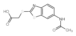 2-[(6-acetamido-1,3-benzothiazol-2-yl)sulfanyl]acetic acid结构式