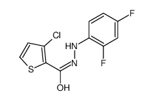 3-chloro-N'-(2,4-difluorophenyl)thiophene-2-carbohydrazide结构式