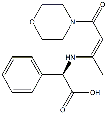 [αR,(-)]-α-[(1-Methyl-3-morpholino-3-oxo-1-propenyl)amino]benzeneacetic acid结构式