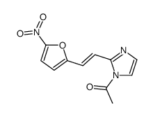 1-[2-[2-(5-nitrofuran-2-yl)ethenyl]imidazol-1-yl]ethanone结构式