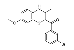 (3-Bromo-phenyl)-(7-methoxy-3-methyl-4H-benzo[1,4]thiazin-2-yl)-methanone结构式