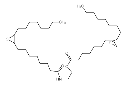 2-Thiiraneoctanoicacid, 3-octyl-, 2-[[8-(3-octyl-2-thiiranyl)-1-oxooctyl]amino]ethyl ester structure