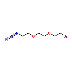 Bromo-PEG2-C2-azide结构式