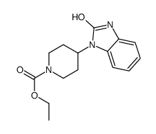 ethyl 4-(2,3-dihydro-2-oxo-1H-benzimidazol-1-yl)piperidine-1-carboxylate结构式
