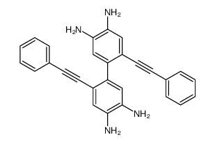 4-[4,5-diamino-2-(2-phenylethynyl)phenyl]-5-(2-phenylethynyl)benzene-1,2-diamine Structure