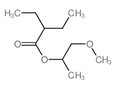 Butanoic acid,2-ethyl-, 2-methoxy-1-methylethyl ester structure