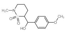 (4-methoxyphenyl)-(2-methyl-1,1-dioxo-thiazinan-6-yl)methanol结构式