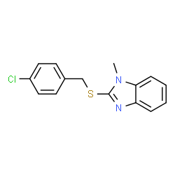1H-BENZIMIDAZOLE, 2-[[(4-CHLOROPHENYL)METHYL]THIO]-1-METHYL- structure