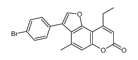7H-Furo[2,3-f][1]benzopyran-7-one,3-(4-bromophenyl)-9-ethyl-4-methyl-(9CI)结构式