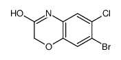7-Bromo-6-chloro-2H-1,4-benzoxazin-3(4H)-one结构式