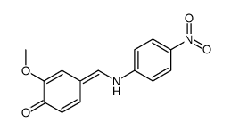 2-methoxy-4-[(4-nitroanilino)methylidene]cyclohexa-2,5-dien-1-one结构式