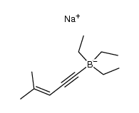 sodium triethyl(4-methylpent-3-en-1-yn-1-yl)borate结构式