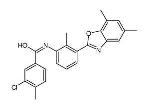 Benzamide, 3-chloro-N-[3-(5,7-dimethyl-2-benzoxazolyl)-2-methylphenyl]-4-methyl- (9CI) Structure
