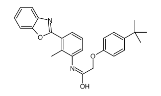 Acetamide, N-[3-(2-benzoxazolyl)-2-methylphenyl]-2-[4-(1,1-dimethylethyl)phenoxy]- (9CI)结构式