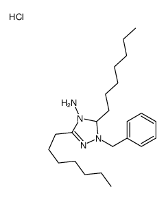 1-benzyl-3,5-diheptyl-1,5-dihydro-1,2,4-triazol-1-ium-4-amine,chloride Structure