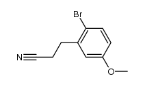 3-(2-bromo-5-methoxyphenyl)propanenitrile结构式