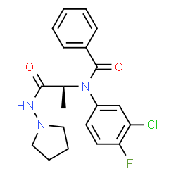 Benzamide, N-(3-chloro-4-fluorophenyl)-N-[1-methyl-2-oxo-2-(1-pyrrolidinylamino)ethyl]-, (S)- (9CI) structure