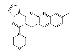 4-Morpholinecarboxamide,N-[(2-chloro-7-methyl-3-quinolinyl)methyl]-N-(2-furanylmethyl)-(9CI) picture