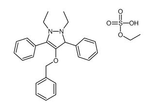 1,2-diethyl-3,5-diphenyl-4-phenylmethoxy-1,3-dihydropyrazol-1-ium,ethyl sulfate Structure