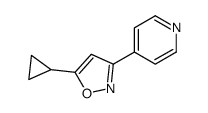 5-cyclopropyl-3-pyridin-4-yl-1,2-oxazole结构式