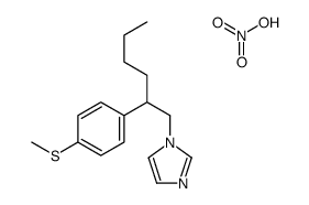 1-[2-(4-methylsulfanylphenyl)hexyl]imidazole,nitric acid Structure