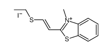2-(2-ethylsulfanylethenyl)-3-methyl-1,3-benzothiazol-3-ium,iodide Structure