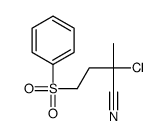 4-(benzenesulfonyl)-2-chloro-2-methylbutanenitrile Structure