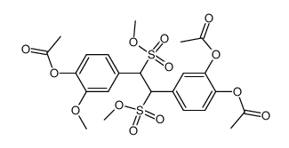 Acetic acid 2-acetoxy-5-[2-(4-acetoxy-3-methoxy-phenyl)-1,2-bis-methoxysulfonyl-ethyl]-phenyl ester结构式