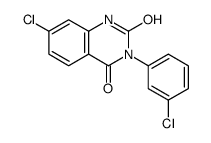 7-chloro-3-(3-chlorophenyl)-1H-quinazoline-2,4-dione结构式