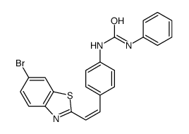 1-[4-[2-(6-bromo-1,3-benzothiazol-2-yl)ethenyl]phenyl]-3-phenylurea结构式