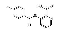 3-(4-methylbenzoyl)sulfanylpyridine-2-carboxylic acid结构式