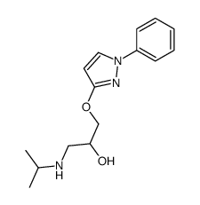 1-(1-phenylpyrazol-3-yl)oxy-3-(propan-2-ylamino)propan-2-ol结构式