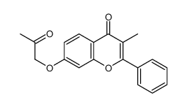 3-methyl-7-(2-oxopropoxy)-2-phenylchromen-4-one Structure