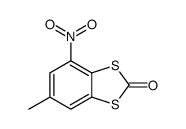 6-methyl-4-nitro-1,3-benzodithiol-2-one结构式
