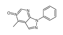 4-methyl-5-oxido-1-phenylpyrazolo[3,4-d]pyrimidin-5-ium结构式