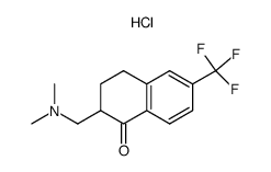 2-[(Dimethylamino)methyl]-6-(trifluoromethyl)-3,4-dihydro-1 (2H)-naphthalenone, hydrochloride结构式
