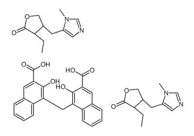 4-[(3-carboxy-2-hydroxynaphthalen-1-yl)methyl]-3-hydroxynaphthalene-2-carboxylic acid,(3S,4R)-3-ethyl-4-[(3-methylimidazol-4-yl)methyl]oxolan-2-one Structure