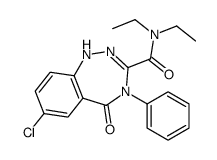 7-chloro-N,N-diethyl-5-oxo-4-phenyl-1H-1,2,4-benzotriazepine-3-carboxamide Structure