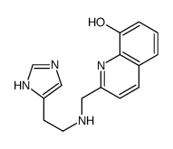 2-[[2-(1H-imidazol-5-yl)ethylamino]methyl]quinolin-8-ol结构式