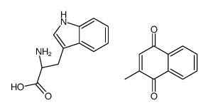 (2S)-2-amino-3-(1H-indol-3-yl)propanoic acid,2-methylnaphthalene-1,4-dione结构式