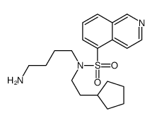 N-(4-aminobutyl)-N-(2-cyclopentylethyl)isoquinoline-5-sulfonamide结构式