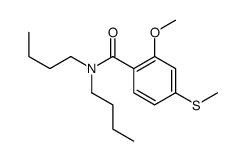 N,N-dibutyl-2-methoxy-4-methylsulfanylbenzamide Structure