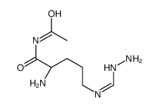 (2S)-N-acetyl-2-amino-5-(hydrazinylmethylideneamino)pentanamide Structure