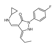 4-[(cyclopropylamino)methylidene]-2-(4-fluorophenyl)-5-propylidenepyrazolidin-3-one结构式