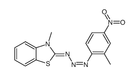 3-methyl-2-((Z)-(2-methyl-4-nitrophenyl)triaz-2-en-1-ylidene)-2,3-dihydrobenzo[d]thiazole Structure