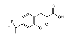2-Chloro-3-[2-chloro-4-(trifluoromethyl)phenyl]propanoic acid structure