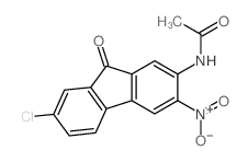 N-(7-chloro-3-nitro-9-oxo-fluoren-2-yl)acetamide structure