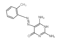4(3H)-Pyrimidinone,2,6-diamino-5-[2-(2-methylphenyl)diazenyl]-结构式