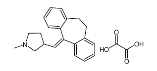 3-(5,6-dihydrodibenzo[1,2-a:1',2'-e][7]annulen-11-ylidenemethyl)-1-methylpyrrolidin-1-ium,2-hydroxy-2-oxoacetate结构式